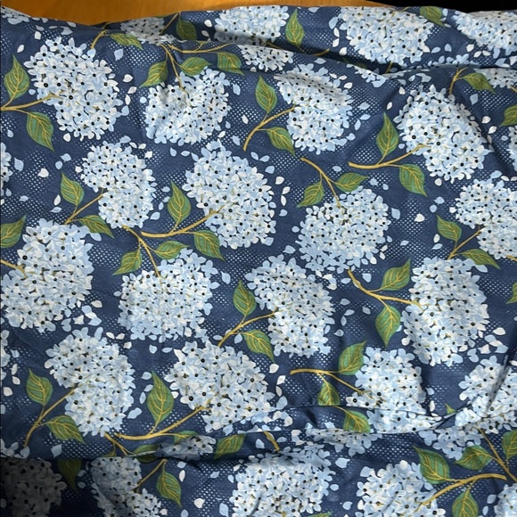 Shop The Mint Always The One Blue Hydrangea Dress Womens L Preppy Classic - Picture 9 of 10